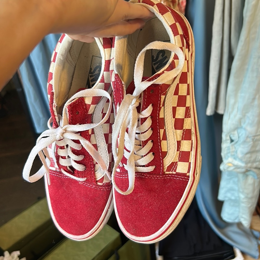 Red Checkered Vans